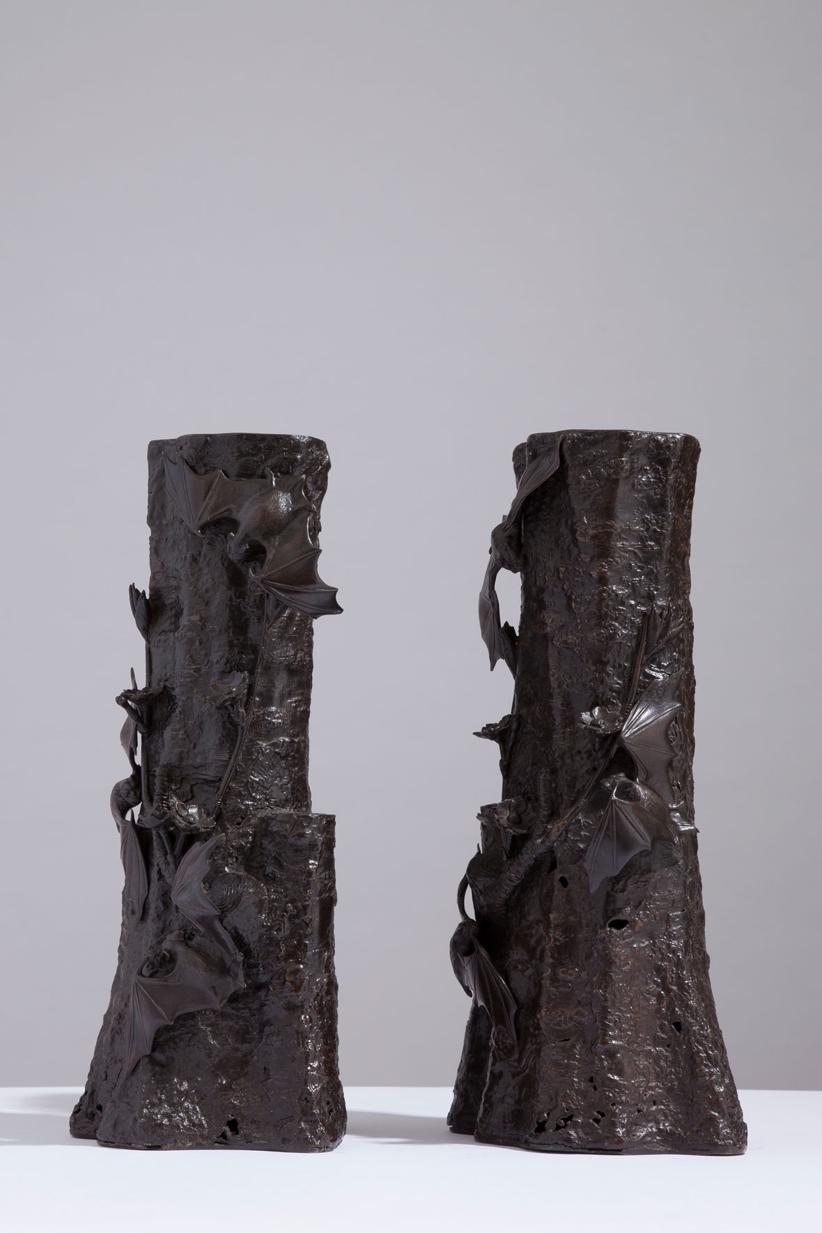 Pair of Bat Vases